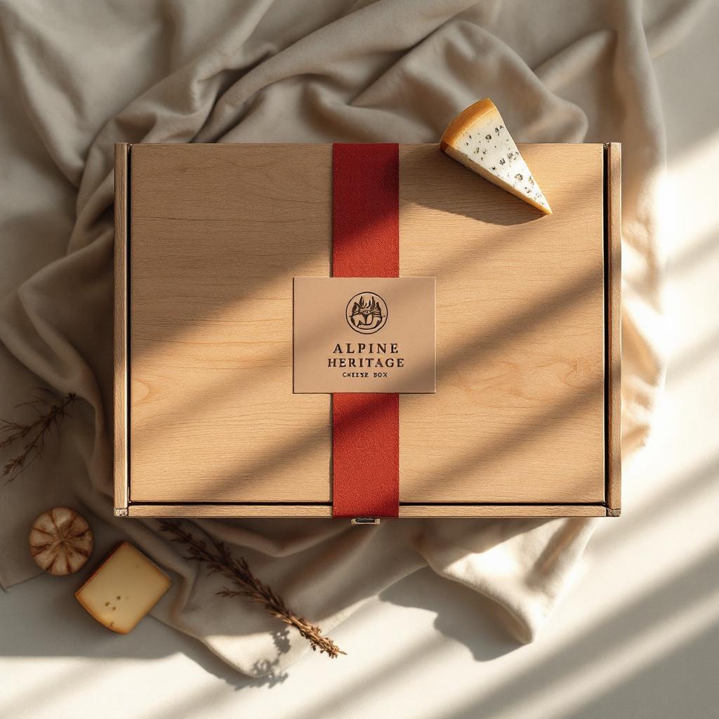 Alpine Heritage Cheese Box — A curated selection of mountain-crafted cheeses from the alpine regions of Europ